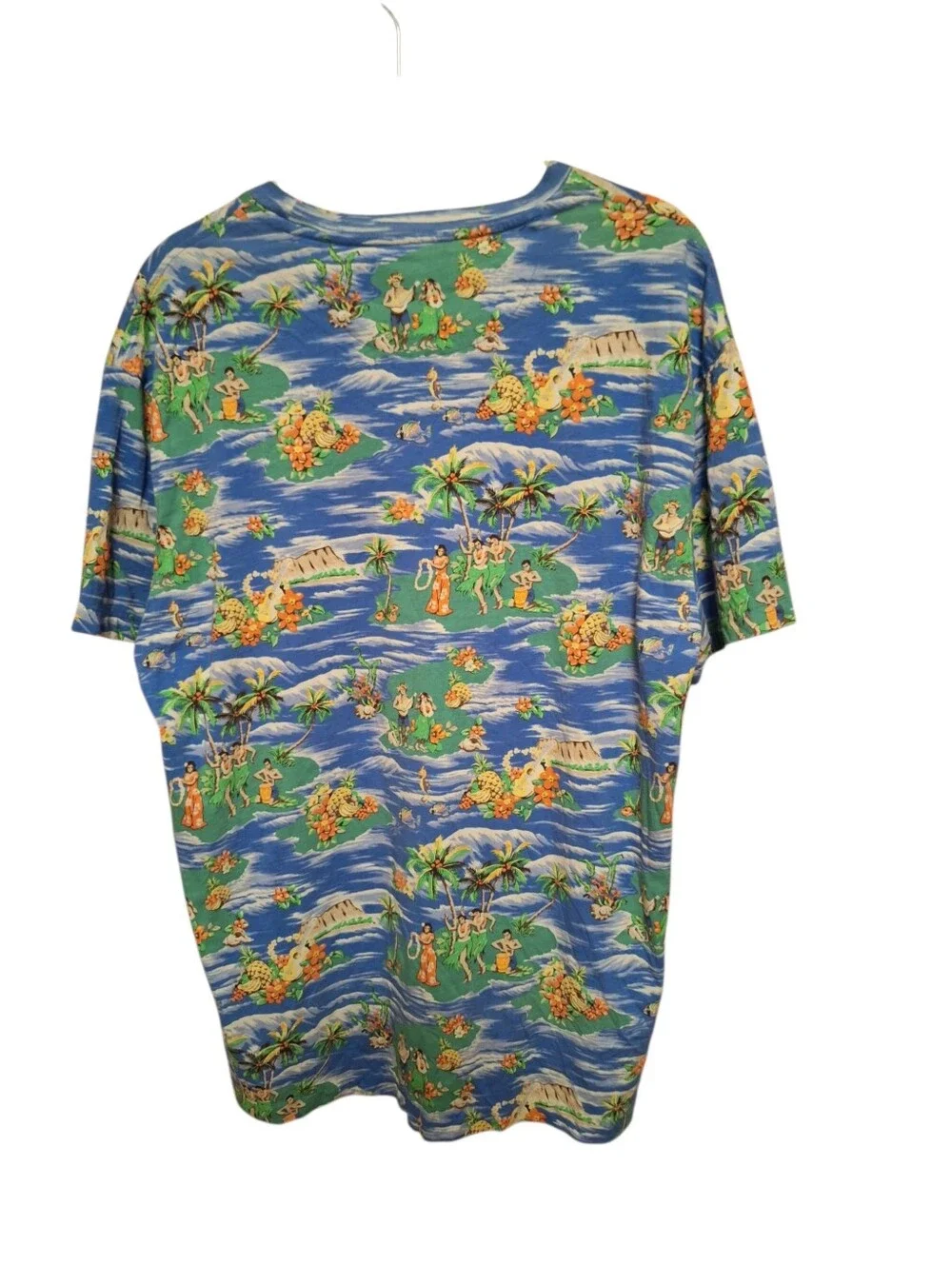 POLO Ralph Lauren Mens Medium Hawaiian Shirt Tropical Print Short Sleeve Cotton